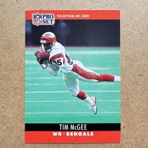 Tim McGee 1990 Vintage Pro Set NFL Card - #64 Cincinnati Bengals Wide Receiver